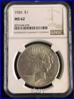 1926 Peace Silver Dollar NGC MS62 1926 Peace Silver Dollar NGC MS62