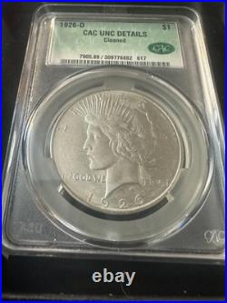 1926-d S$1 Cac Unc Details Cleaned