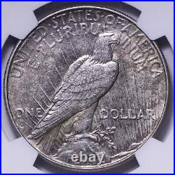 1927-S Peace Silver Dollar NGC AU53 Sharp Strike Toned Better Date OCMM