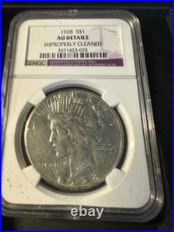1928 Peace Dollar $1 Au Details Improperly Cleaned Ngc