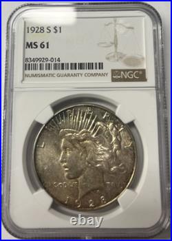 1928-S Peace Silver Dollar NGC MS 61 1928-S Peace Silver Dollar NGC MS 61