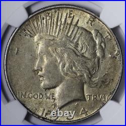 1934-D Peace Silver Dollar NGC AU53 Rich Toning AFD