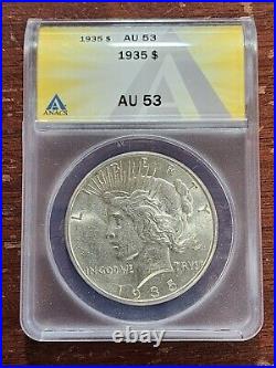 1935 Peace Silver Dollar Ngc Au53 (614)