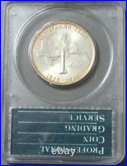 1935 Silver Generation 1 Pcgs Ms 64 Old Spanish Trail Commem Half Dollar Coin