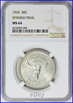 1935 Spanish Trail Silver Commemmorative Half Dollar NGC MS-64 Mint State 64