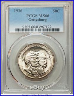 1936 Gettysburg Commemorative Silver Half Dollar NGC NS 66 LUSTER OF ALL LUSTER