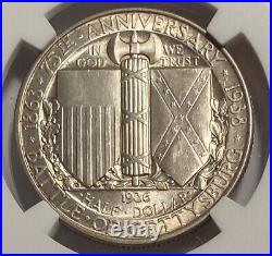 1936 Gettysburg Commemorative Silver Half Dollar Ngc Ms64
