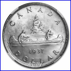 1937 Canada Silver Dollar George VI MS-63 NGC SKU#246405