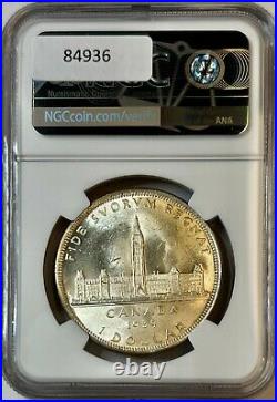 1939 Canada Silver 1 Dollar Ms 63 Ngc Certified Coin