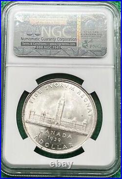 1939 Canada Silver Dollar. NGC MS 63. Pop 182. Only 85 graded higher at NGC