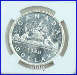 1948 Canada Silver 1 Dollar S$1 George VI Ngc Ms 62 Rare Low Mintage Key Date