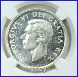1948 Canada Silver 1 Dollar S$1 George VI Ngc Ms 62 Rare Low Mintage Key Date