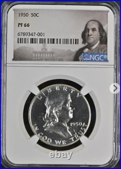 1950 Proof Franklin Half Dollar NGC PF 66 Benjamin Franklin Label
