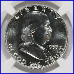 1953 Proof Franklin Half Dollar 50c Ngc Certified Pr Pf 68 (001)