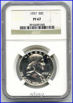 1957 Franklin Proof Silver Half Dollar NGC MF67 Certified Philadelphia B897