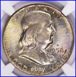 1958 Franklin Half Dollar NGC MS-66++ Mint State 66 Plus