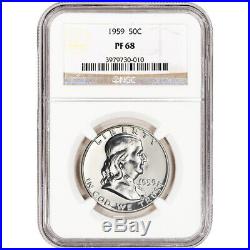 1959 US Franklin Silver Half Dollar Proof 50C NGC PF68
