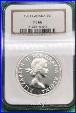 1963 Canada Silver Dollar. NGC PL 66