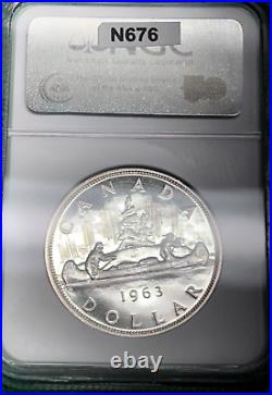 1963 Canada Silver Dollar. NGC PL 66