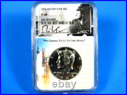 1964 P Accented Hair, Silver Kennedy Half Dollar NGC Pf 68