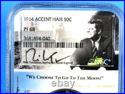 1964 P Accented Hair, Silver Kennedy Half Dollar NGC Pf 68