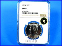 1964 P, Silver Kennedy Half Dollar NGC Pf 69 Everest Seal By Rick Tomaska