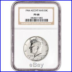 1964 US Kennedy Silver Half Dollar Proof 50C NGC PF68 Accented Hair