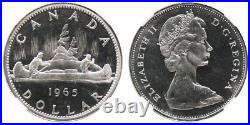1965 Canada Silver 1 Dollar Small Beads-blunt 5 Ngc Pl66 Ultra Cameo
