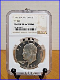 1971-S Ike Eisenhower Silver Dollar DDO VP-006 NGC PF67UCAM #4697812-002