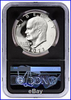 1972-S Silver Eisenhower Dollar NGC PF69 UC Charlie Duke Signed Black SKU52294