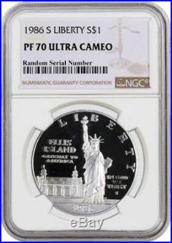 1986 S $1 Statue Of Liberty Centennial Commemorative Silver Dollar NGC PF70 UC