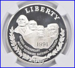1991 S Mount Rushmore Commemorative Proof Silver Dollar NGC PF70 UCAM