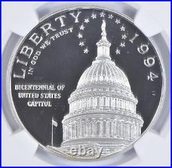 1994-S PF70 US Capitol Bicentennial Commemorative Silver Dollar NGC