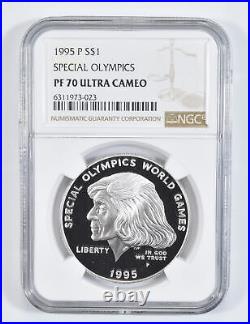1995 P Special Olympic Commemorative Proof Silver Dollar NGC PF70