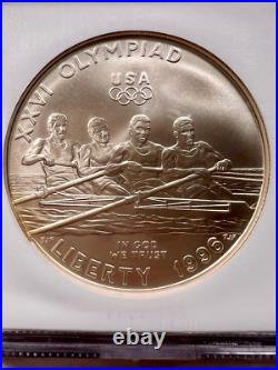 1996 D MS69 Olympics Rowing Commemorative Silver Dollar NGC 1996 D MS69 Olympics Rowing Commemorative Silver Dollar NGC