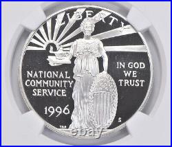 1996 S Community Service Commemorative Proof Silver Dollar NGC PF70 UCAM