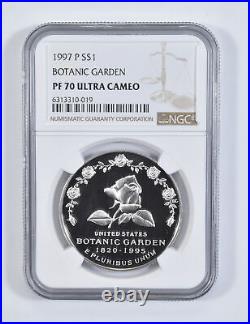 1997 P Botanic Gardens Commemorative Proof Silver Dollar NGC PF70 Botanical