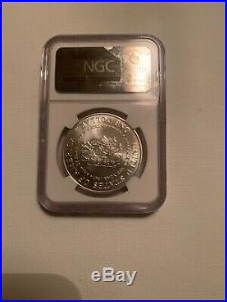 1997-S Jackie Robinson Commemorative Silver Dollar. Cased And Graded By NGC MS70