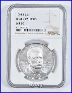 1998 S Black Patriots Commemorative Silver Dollar NGC MS70