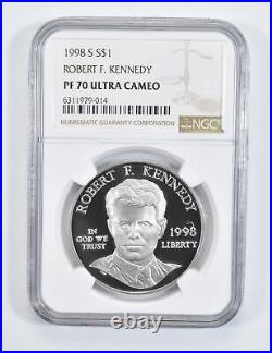 1998 S Robert Kennedy Commemorative Proof Silver Dollar NGC PF70