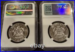 2 Coin Lot 1966-1967 SMS NGC MS67Cam 50cKennedy Half Dollar Silver-Free Shipping