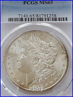 2 Morgan Silver Dollars 1881-s Ngc Graded Ms 65 + 1882-s Pcgs Graded Ms 65