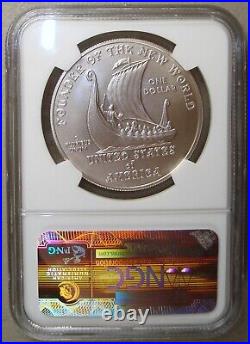 2000-P Leif Ericson Viking Commemorative Silver Dollar NGC MS70