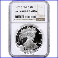 2000-P Proof American Silver Eagle One Dollar Coin NGC PF70 Ultra Cameo