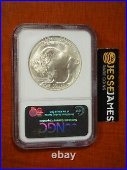 2001 D $1 American Silver Buffalo Commemorative Dollar Ngc Ms69 Brown Label