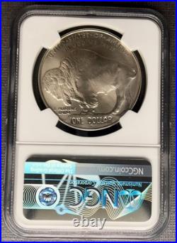 2001 D Búfalo Silver 1 Dollar NGC MS 70