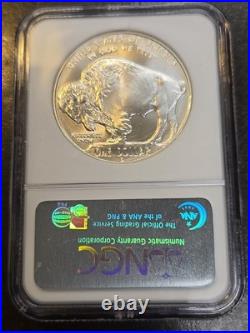 2001 D Uncirculated Silver Buffalo Commemorative Dollar Ngc Ms69