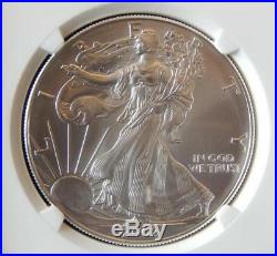 2002 NGC MS70 PERFECT! ASE American Silver Eagle Dollar Coin (BK41)