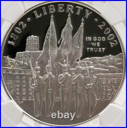 2002 W West Point Bicentennial Commemorative Proof Silver Dollar NGC PF 70 #2558