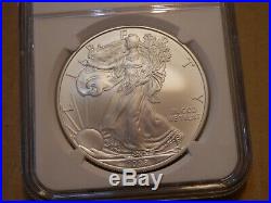 2008-W REVERSE OF 2007 NGC MS70 Burnished American Eagle Silver Dollar